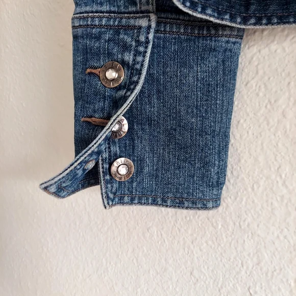 Tribal JEANS Denim Blue Jean Jacket Size 6 Stretch w Pockets - Picture 4 of 7